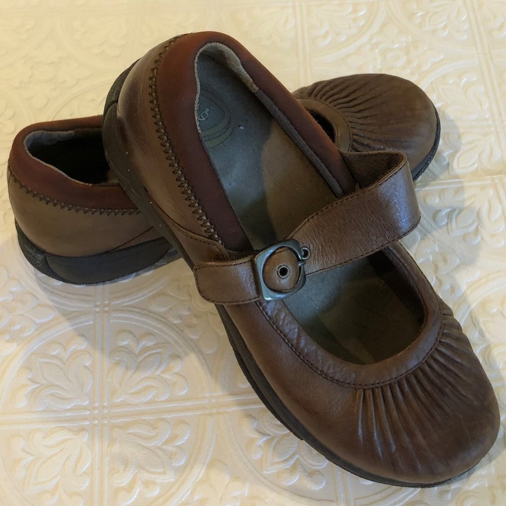 Dansko Mary Janes, brown in color, size 39